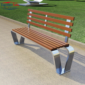 Banc de jardin moderne et simple, imperméable et antirouille, pour l'aménagement paysager des cours et des espaces publics - Product Image 5