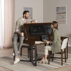 La scrivania modulare dello spazio nascosto a casa è dotata di due aree di lavoro ergonomiche integrate - Product Image 1