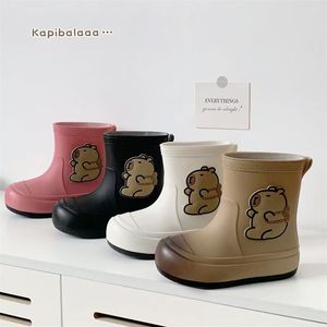 Botas de Lluvia para Niños Capibara, Altura Media, Antideslizantes, Aislantes, para Uso Escolar, Resistentes al Agua, con Cierre de Botones - Product Image 6
