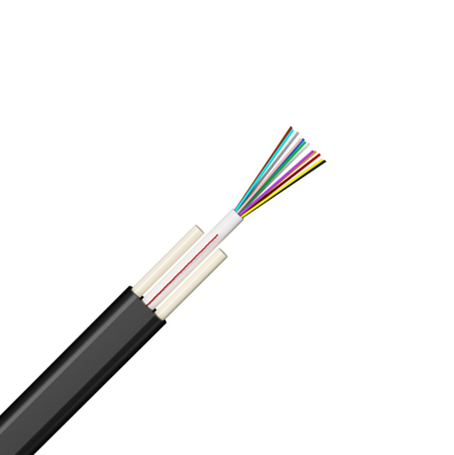 Factory Made 4 Cores Colored Optical Fibers Outdoor FTTH Fiber Optic Cable GYFXTBY FRP