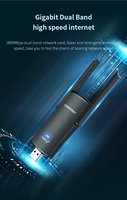 Adaptador Wifi 6 Interno Comfast CF-953AX, Dongle USB 3.0 con Tarjeta Inalámbrica de 2.4GHz y 5.8GHz para Conexión a Red