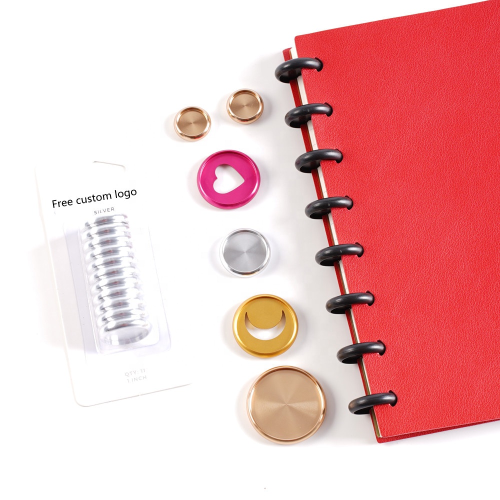 thumbnail image 2 of 50Pieces Heavy Duty Book Binding Discs Discbound Expansion Rings Round Binding Discs For Bookbinding Notebook Planner 2 of 14