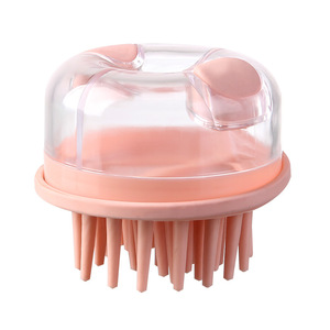Cepillo para masaje del cuero cabelludo con doble compartimento, dispensador a presión, peine transparente para la cabeza, material TPR para uso general - Product Image 5