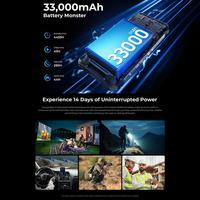 Téléphone robuste Oukitel WP100 TITAN 5G avec projecteur, 12 Go + 512 Go, MediaTek Dimensity 7300 Octa Core, 33000 mAh, smartphone pour usage mondial