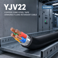 Kabel Listrik Bawah Tanah Tugas Berat YJV22 3-Core 4-Core 5-Core Kabel Listrik Berlapis Baja untuk Pemasangan Langsung