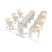 Table de Manucure Simple Design Spa Turquoise Avec Rangement Verte OEM ODM Vente Directe d'Usine