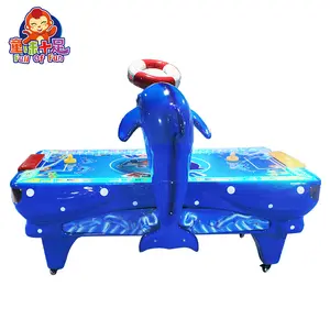 High Quality Indoor Coin Operated Arcade Dolphin Air Hockey Table Lottery Game Machines For Sale