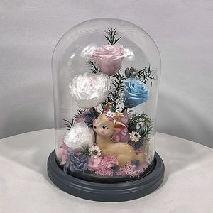 Hot Sale Custom ized Ewige konservierte Rosen in Glaskuppel für immer Rose Glas abdeckung für Abschluss Weihnachten Valentinstag Geschenk - Product Image 6