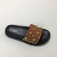 Sandales élégantes d'été pour femmes, mules carrées à talon moyen, décorées de cristaux, haute qualité, tailles 35-42, directement de l'usine, pas cher