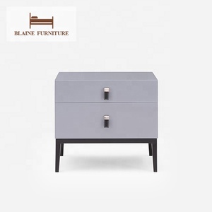 Chất Lượng Ý Sang Trọng Thiết Kế Nội Thất Phòng Ngủ Đêm Đứng Đầu Giường Tủ Sơn Mài Phong Sồi Đầu Giường Bảng Với Ngăn Kéo - Product Image 2