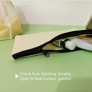 Wholesale Business Travel Pen School Multi-purpose Color Zipper Sublimate Blank Canvas Makeup Bag - Product Image 2