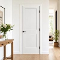 Porte intérieure en composite PVC, design Shaker à 2 panneaux, taille personnalisée, personnalisation haut de gamme