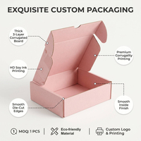 Kotak pembungkus grosir cetak kustom dengan kemasan karton warna-warni kreatif Embossing untuk hadiah dan tampilan Logo pengiriman