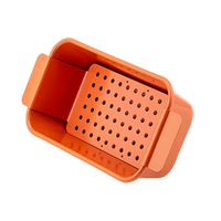 Vente chaude Orange 0.6mm D'épaisseur En Acier Au Carbone Long Moule À Gâteau À Pain Revêtement Antiadhésif Combinaison Moule À Pain Plats De Cuisson Casseroles