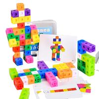 60-Piece Mini Kubus Bangunan Plastik ABS - Mainan Puzzle Edukatif