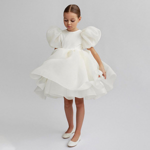 Vestido de Princesa Vintage para Niña, Vestido de Tul con Mangas Abullonadas, Color Rosa, para Fiesta de Bodas, Cumpleaños, Tutú, Ropa Infantil - Product Image 5