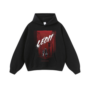 Euro-American High Street <b>Printed</b> Spring Crew Neck Sweatshirt Men's Women's Casual Loose Distressed Couple Retro Trendy Hoodie - Product Image 3