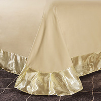 Parure de lit de luxe 4 pièces en fibre de polyester jacquard, écologique, résistante à l'eau, moderne, 200TC