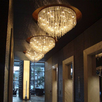 Lustre suspendu personnalisé à effet bulle pour escalier, en verre spiralé