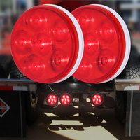 Feux arrière ronds étanches IP67 de 4 pouces à LED pour voiture remorque RV camion bus
