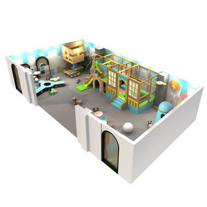 Área de Juegos Interior para Niños Artisan Elite <span class=keywords><strong>con</strong></span> Tobogán, Trampolín y Estructura de Escalada <span class=keywords><strong>con</strong></span> Temática de <span class=keywords><strong>Casa</strong></span> de Madera - Product Image 1