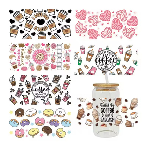 Wholesale Tumbler Transfer No Heat Needed Waterproof UV DTF Cup Wrap Transfers 16 oz Coffee Mug <b>Flower</b> <b>Sticker</b> Label - Product Image 6