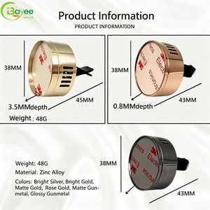 Diffuseur d'air magnétique pour voiture en peau de mouton, plusieurs couleurs au choix, alliage de zinc, diffuseur d'air pour voiture haut de gamme et purificateur d'air - Product Image 3