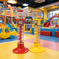 Distributeur de bonbons sur pied géant de 130 cm avec piste spirale pour balles rebondissantes et capsules de jouets