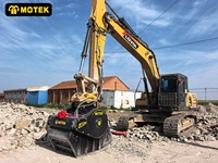 MOTEK Broyeur à mâchoires multifonctionnel pour charbon avec pompe et engrenage pour accessoires d'excavatrice certifié CE pour 10-50 tonnes