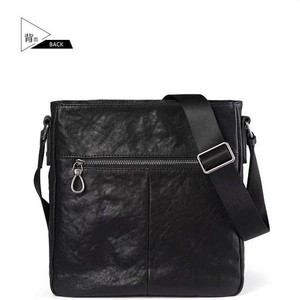 Men's Shoulder <b>Bag</b> Top-Grain Cowhide Black Business Travel Solid Color Summer 2025 - Product Image 3