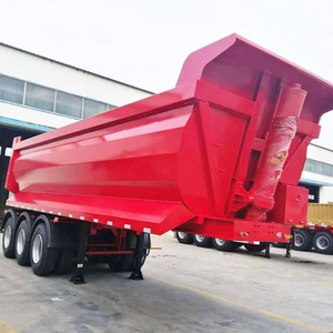 נגרר משאית פלדה 40 רגל 60 רגל 3/4/5 סרנים, 40 טון 60 טון 70 טון, נגרר אחורי, משאית עפר, נגרר טיפפר, הובלה למכירה מחיר - Product Image 4