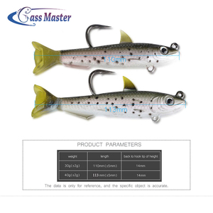 <span class=keywords><strong>Leurre</strong></span> Souple <span class=keywords><strong>Loup</strong></span> de Mer Pêche à La Carpe Poisson Au Plomb Jig Minnow Leurres Jig Silicone Leurres De Pêche - Product Image 2