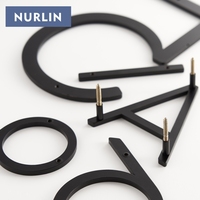Nurlin laiton massif 4-12 pouces 10-30cm grand numéro lettre porte maison Public noir flottant Signature extérieur chiffres plusieurs tailles