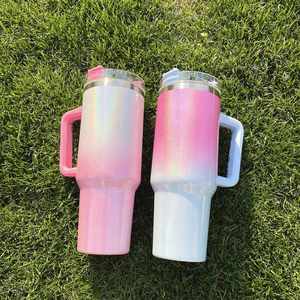 Tazas de 40 oz con Brillo Degradado Ombre para Sublimación con Asa - Product Image 4