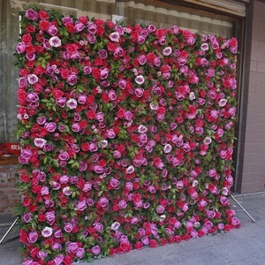 Cross-Border <b>Artificial</b> <b>Flower</b> Wall <b>Artificial</b> Rose Floral Backdrop for Wedding Decoration - Product Image 5