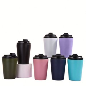 Tasses de voyage isothermes en acier inoxydable réutilisables, imprimées sur mesure, colorées, à double paroi, 12 oz, anti-fuite, sans BPA, pour café - Product Image 6