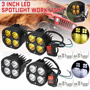 Barre lumineuse de travail LED 40W, phare antibrouillard ambre, projecteur pour VTT, voiture, 4x4, camion tout-terrain, montage encastré, tracteur, moto - Product Image 1