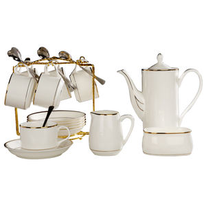Tasse à café en céramique haut de gamme de style européen avec design moderne et garniture dorée <span class=keywords><strong>pour</strong></span> <span class=keywords><strong>le</strong></span> <span class=keywords><strong>thé</strong></span> de l'après-midi - Product Image 1