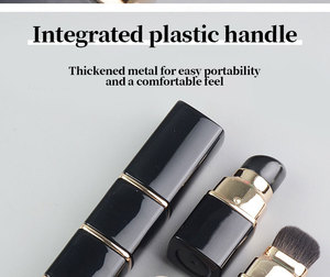 Pinceaux de maquillage de luxe OEM multifonctionnels, mini, portables, durables, abordables, pour le visage, format voyage, végétaliens, personnalisés, 3 en 1, 4 en 1 - Product Image 6