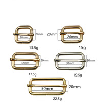 20mm 25mm 32mm 38mm 50mm 4.8MM Sac à main Accessoires de vêtement Sangle Sac Ajusteur Curseur Boucles pour femmes Sac