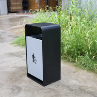 Poubelle de route en métal pour l'extérieur Poubelle de rue pour jardin Poubelle de recyclage de papier Poubelle en acier commerciale pour aéroport