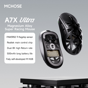 Ratón Inalámbrico MCHOSE A7X Ultra Magnesium para Juegos, Ligero, Conexión Bluetooth 2.4G, Ratón PAW3950 3950 Gpw Gami - Product Image 5