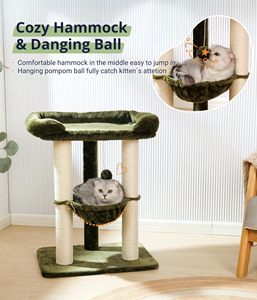 Torre para Gatos Pequeña y Estable Starmon, Poste Rascador para Gatos con Hamaca - Product Image 3