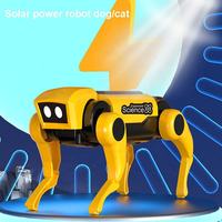 DIY-Bausatz Solarenergie-Roboter-Spielzeug Lehrreiches Wissenschafts-Elektro-Laufroboter Hund & Katze für Kinder