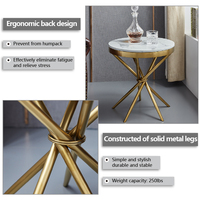 Vente en gros, nouveau design, pied en acier inoxydable, meubles de maison modernes, marbre, salon, nid, table basse