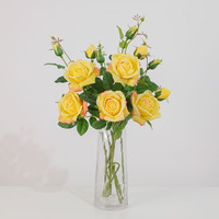 Fournisseur d'usine – Tiges de roses artificielles multi-têtes en soie pour arche de mariage et décoration d'hôtel – Plusieurs couleurs disponibles