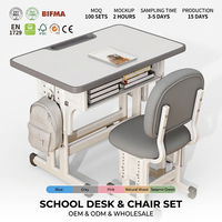 Ensemble de table et chaise de classe moderne en métal 70x50, table d'étude pour étudiants, siège en mousse, mobilier scolaire ergonomique