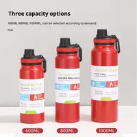 Bouteille isotherme personnalisable en acier inoxydable 304 de grande capacité pour sports de plein air, design exclusif, vente en gros 12-24