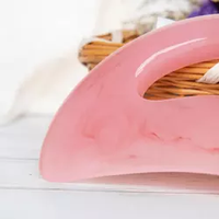 Outil de massage en jade vert naturel plus grand, en résine, pour le drainage lymphatique, le grattage du dos, du cou, du visage, des jambes et du corps
