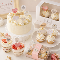 Cartes décoratives pour gâteaux, décorations de gâteaux de formes variées, étiquettes en aluminium pour vœux, pour la décoration de gâteaux, cupcakes et desserts
